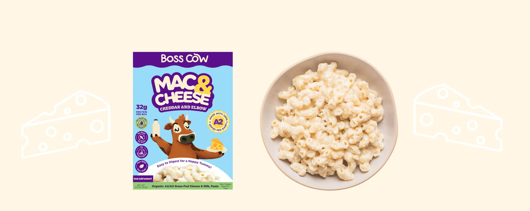 Organic A2/A2 Mac & Cheese pack